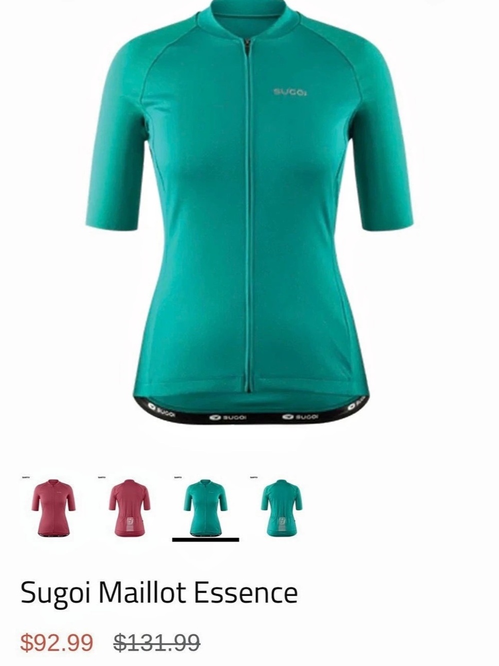 Sugoi Essence Jersey Cycling Jersey in Blue Size Medium